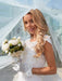 Plain Pleated Chiffon Wedding Dress with Lace Decorations - Shah S. Sahota
