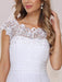 Plain Pleated Chiffon Wedding Dress with Lace Decorations - Shah S. Sahota