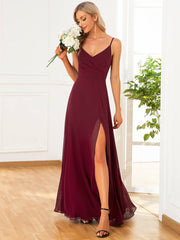 Elegant Spaghetti Straps Chiffon Bridesmaid Dresses - Shah S. Sahota