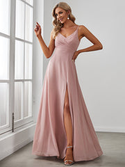 Elegant Spaghetti Straps Chiffon Bridesmaid Dresses - Shah S. Sahota