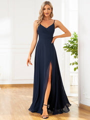 Elegant Spaghetti Straps Chiffon Bridesmaid Dresses - Shah S. Sahota