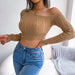 Mixed Knit One-Shoulder Cropped Sweater - Shah S. Sahota