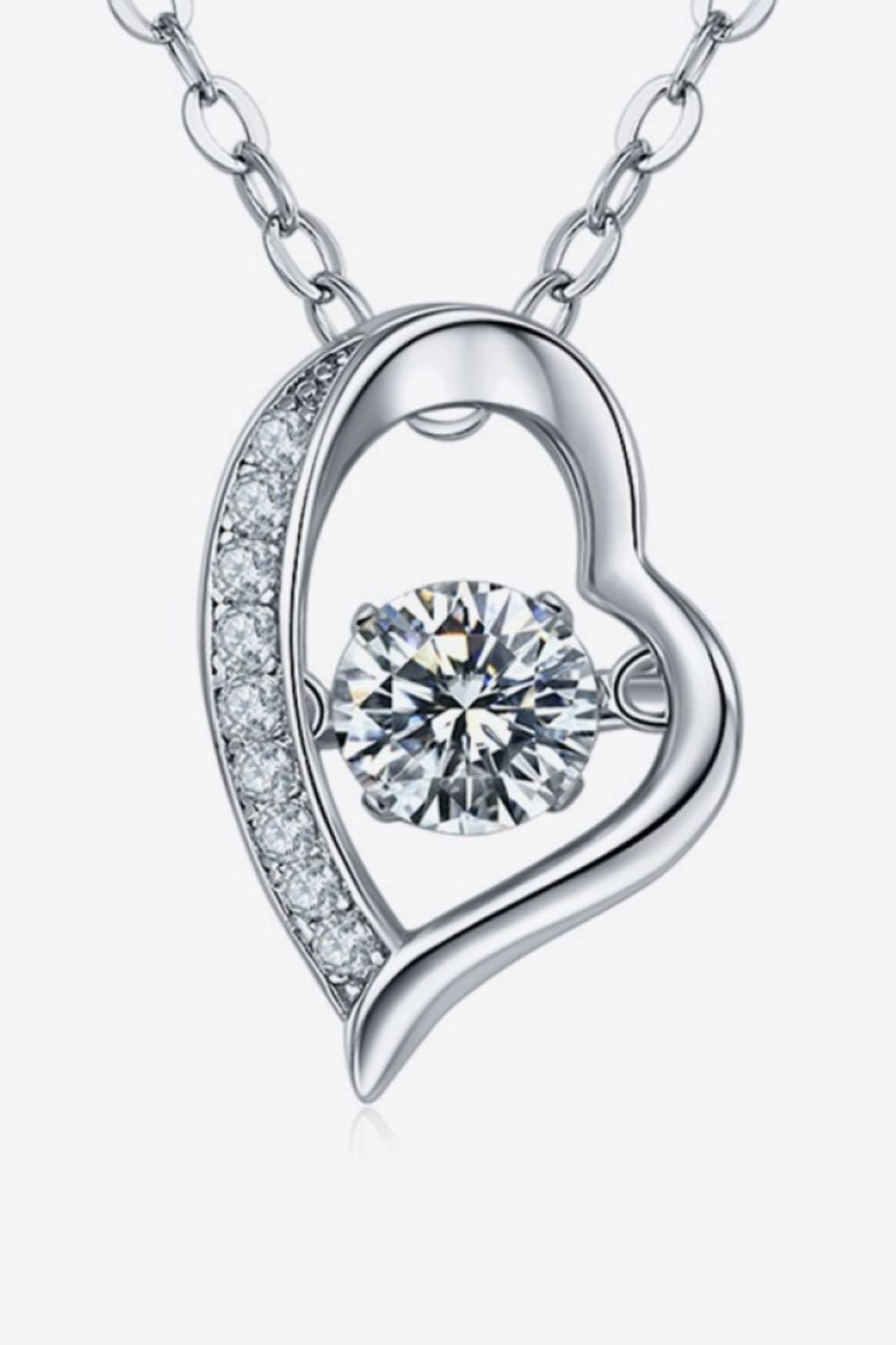 925 Sterling Silver Moissanite Pendant Necklace - Shah S. Sahota