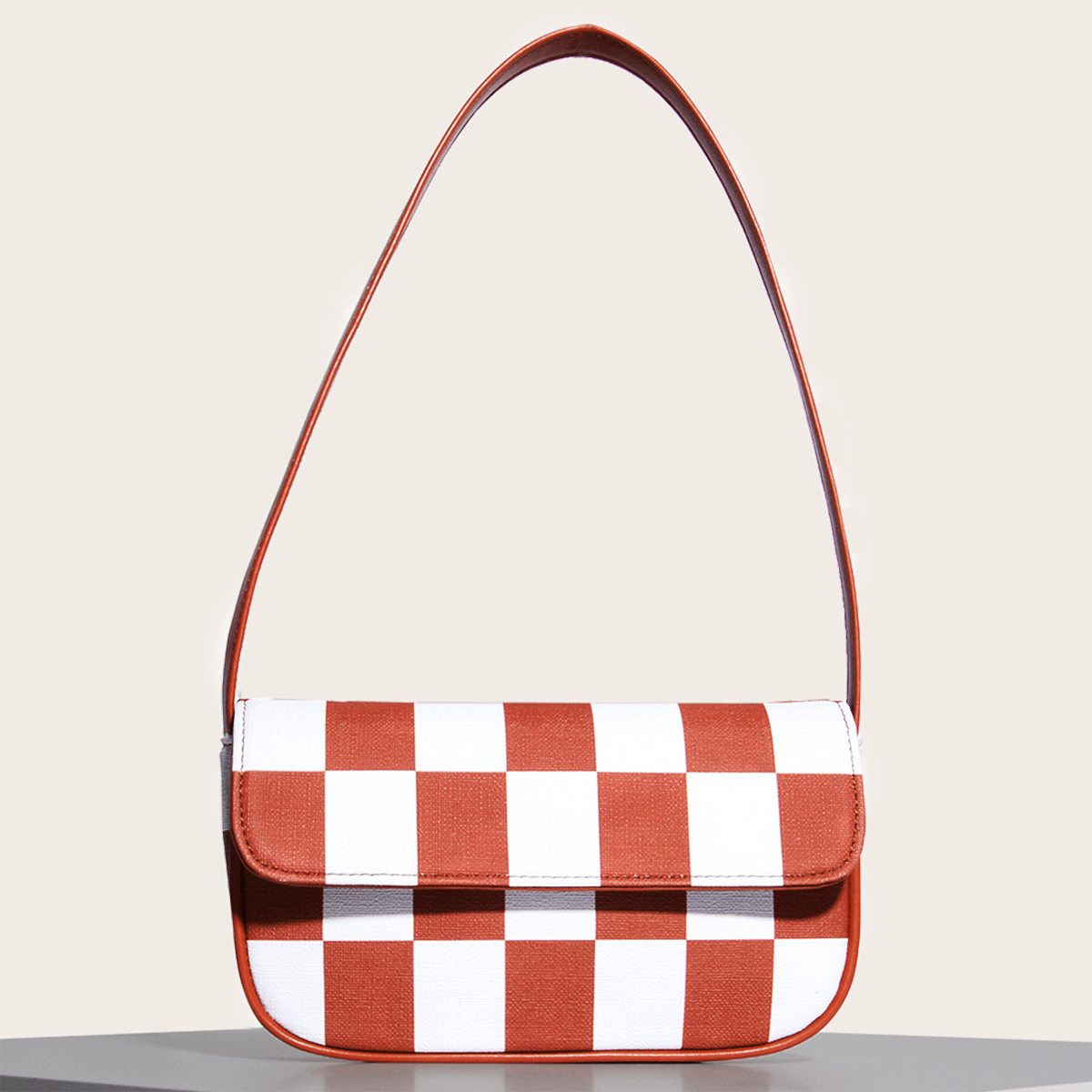 Retro Plaid Square Baguette Bag - Shah S. Sahota