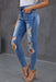 Medium Wash Distressed Skinny Jeans - Shah S. Sahota