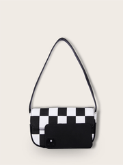 Retro Plaid Square Baguette Bag - Shah S. Sahota
