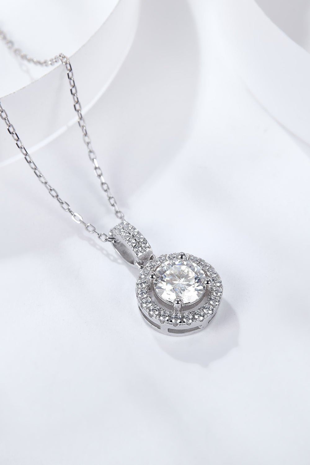 2 Carat Moissanite Round Pendant Necklace - Shah S. Sahota