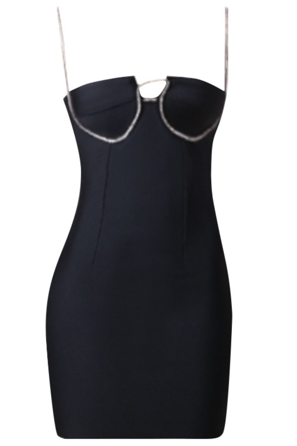 Rhinestone Strap Mini Bandage Dress - Shah S. Sahota