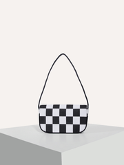 Retro Plaid Square Baguette Bag - Shah S. Sahota