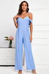 Spaghetti Strap Bow Detail Jumpsuit - Shah S. Sahota