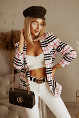 Lapel Long Sleeve Plaid Blaze - Shah S. Sahota