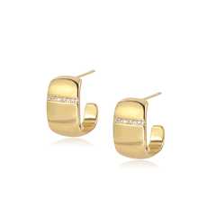 Women's Gold Plated Chunky Earrings - Shah S. Sahota