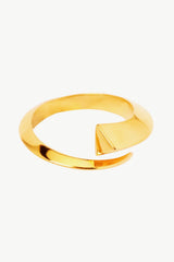18K Gold-Plated Copper Bypass Ring - Shah S. Sahota
