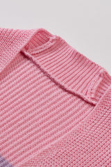 Color Block Open Front Drop Shoulder Cardigan with Pockets - Shah S. Sahota