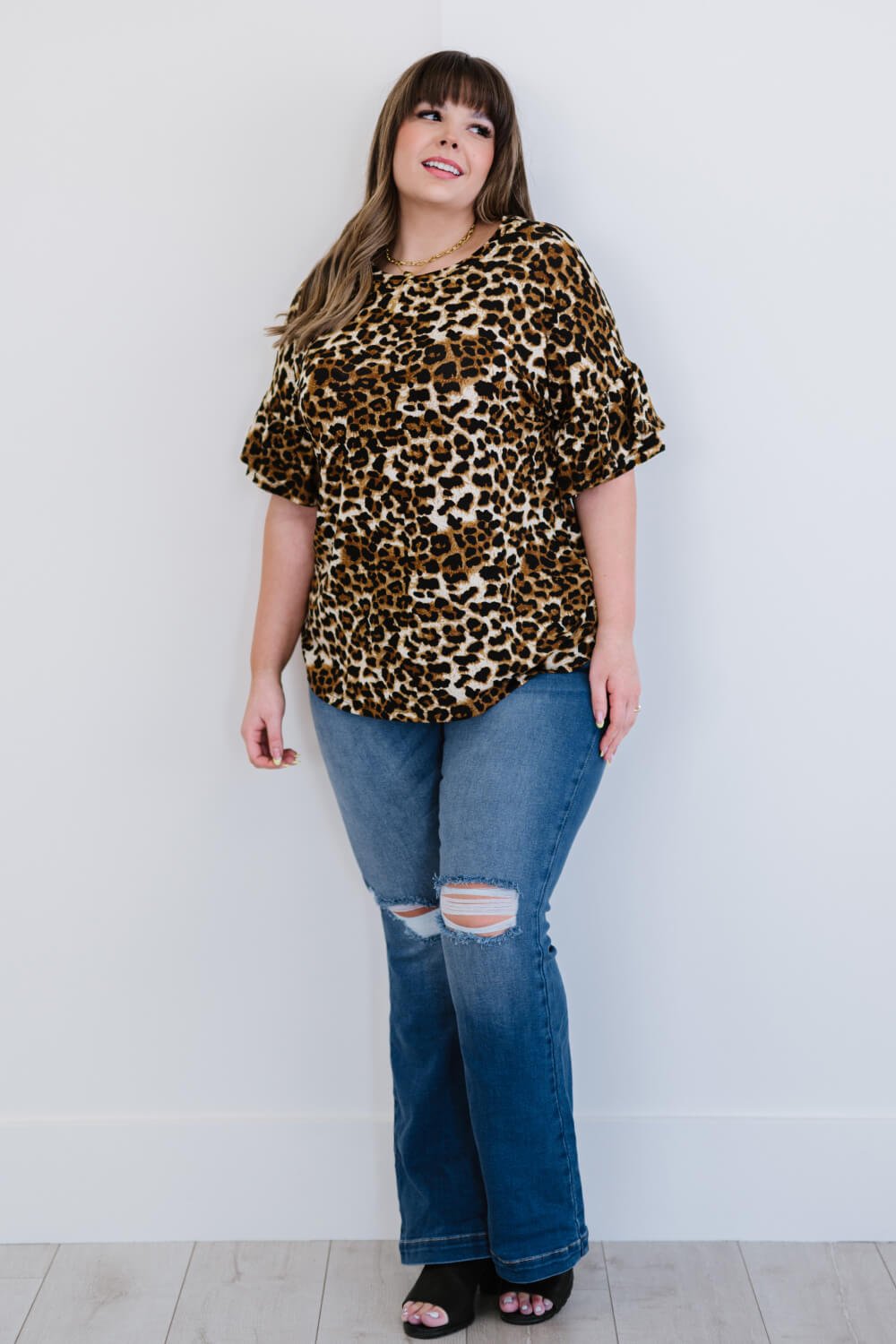 Doe & Rae Lookin' Fabulous Full Size Run Leopard Print Tee - Shah S. Sahota