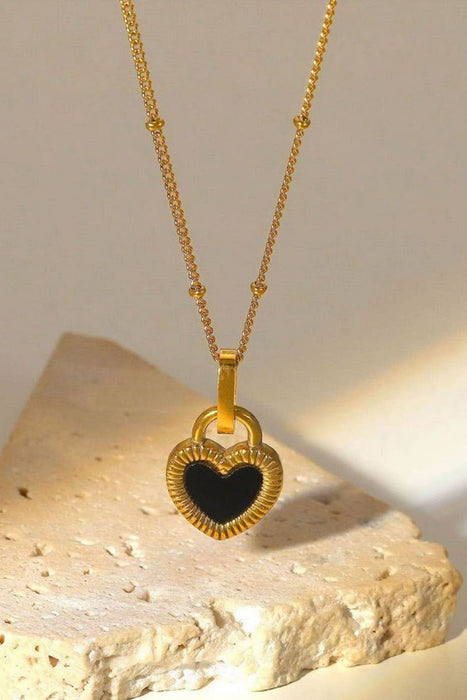 Contrast Heart Pendant Necklace - Shah S. Sahota