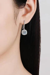 1 Carat Moissanite 925 Sterling Silver Drop Earrings - Shah S. Sahota