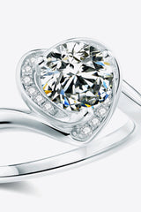1 Carat Moissanite Heart Ring - Shah S. Sahota