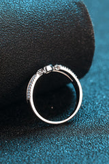 Moissanite Cutout Rhodium-Plated Ring - Shah S. Sahota