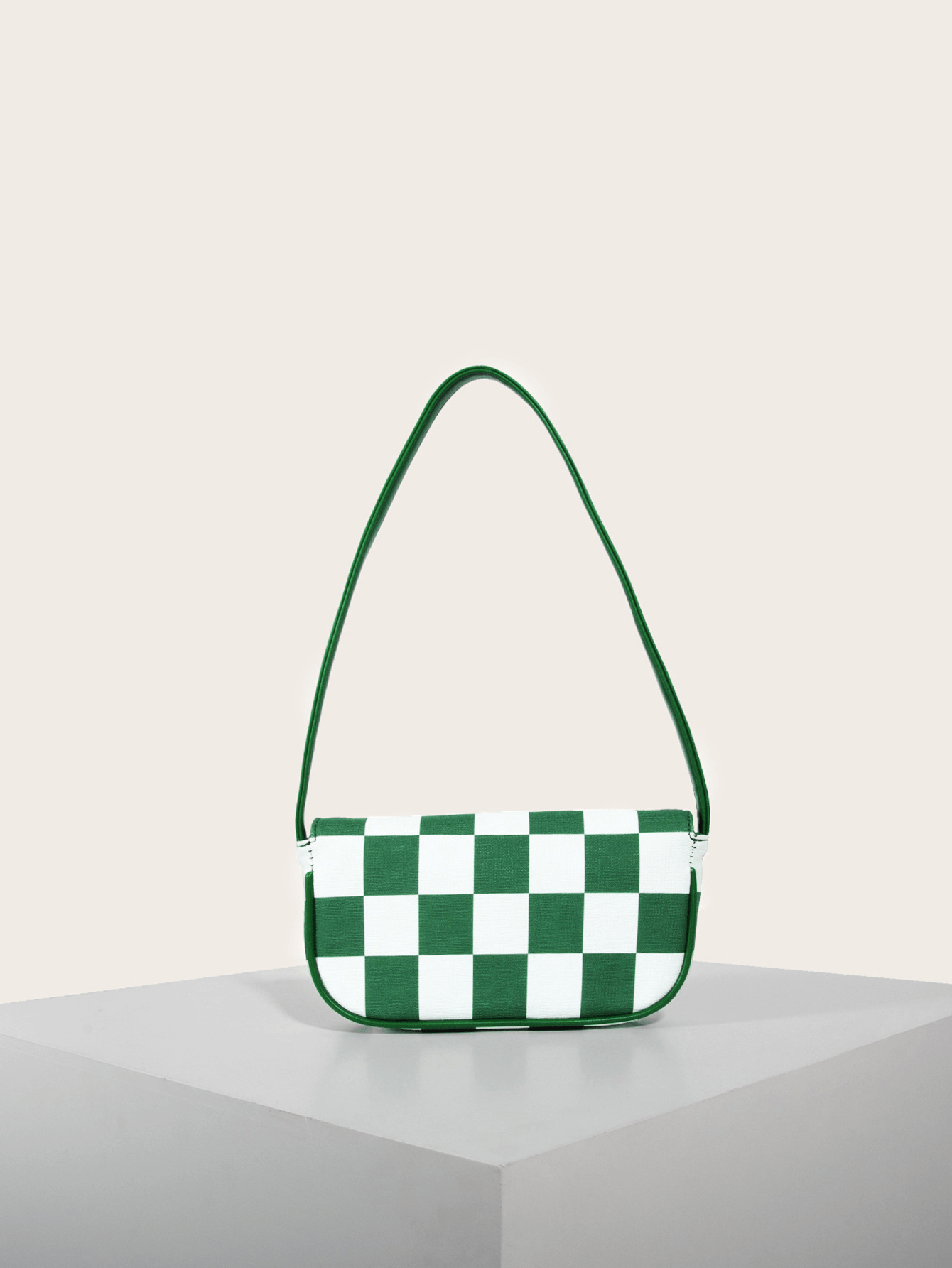 Retro Plaid Square Baguette Bag - Shah S. Sahota
