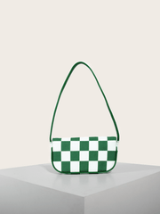 Retro Plaid Square Baguette Bag - Shah S. Sahota