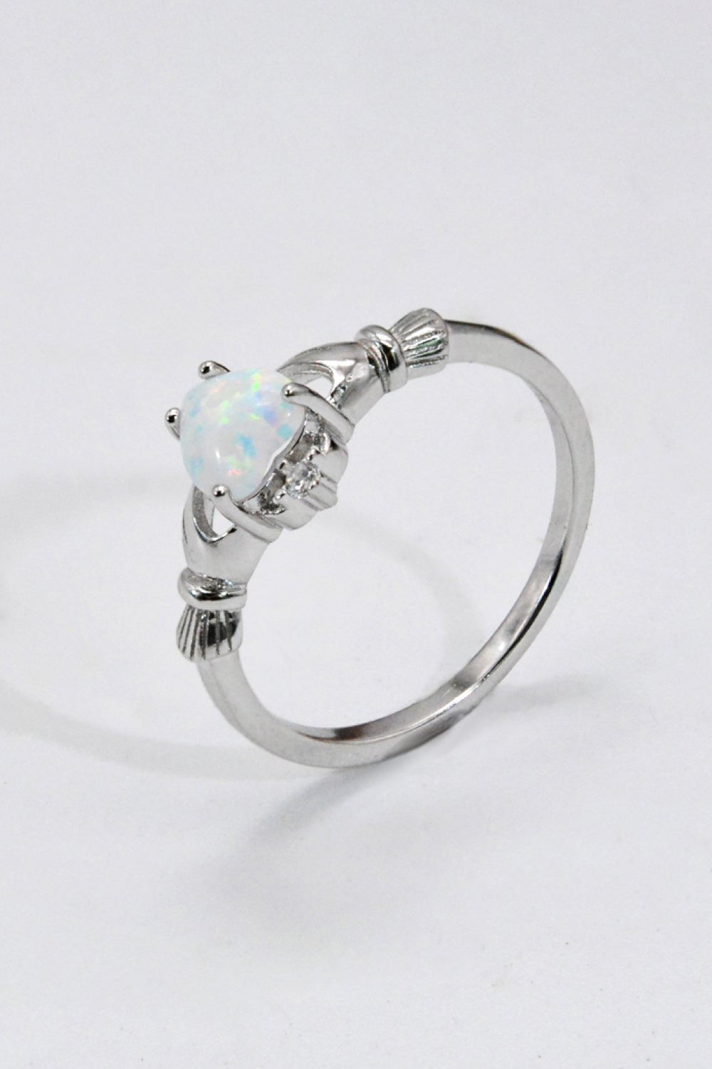 925 Sterling Silver Heart Opal Ring - Shah S. Sahota