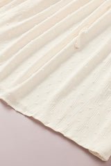 Swiss Dot Lace-Up Lace Trim Blouse - Shah S. Sahota