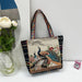 Literary Embroidered Tote Bag, Women's Ethnic Style Handbag, Reusable Shopping Shoulder Bag - Shah S. Sahota
