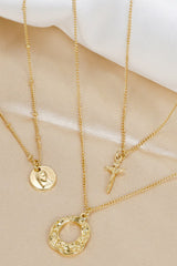 3-Piece 18K Gold-Plated Pendant Necklace - Shah S. Sahota