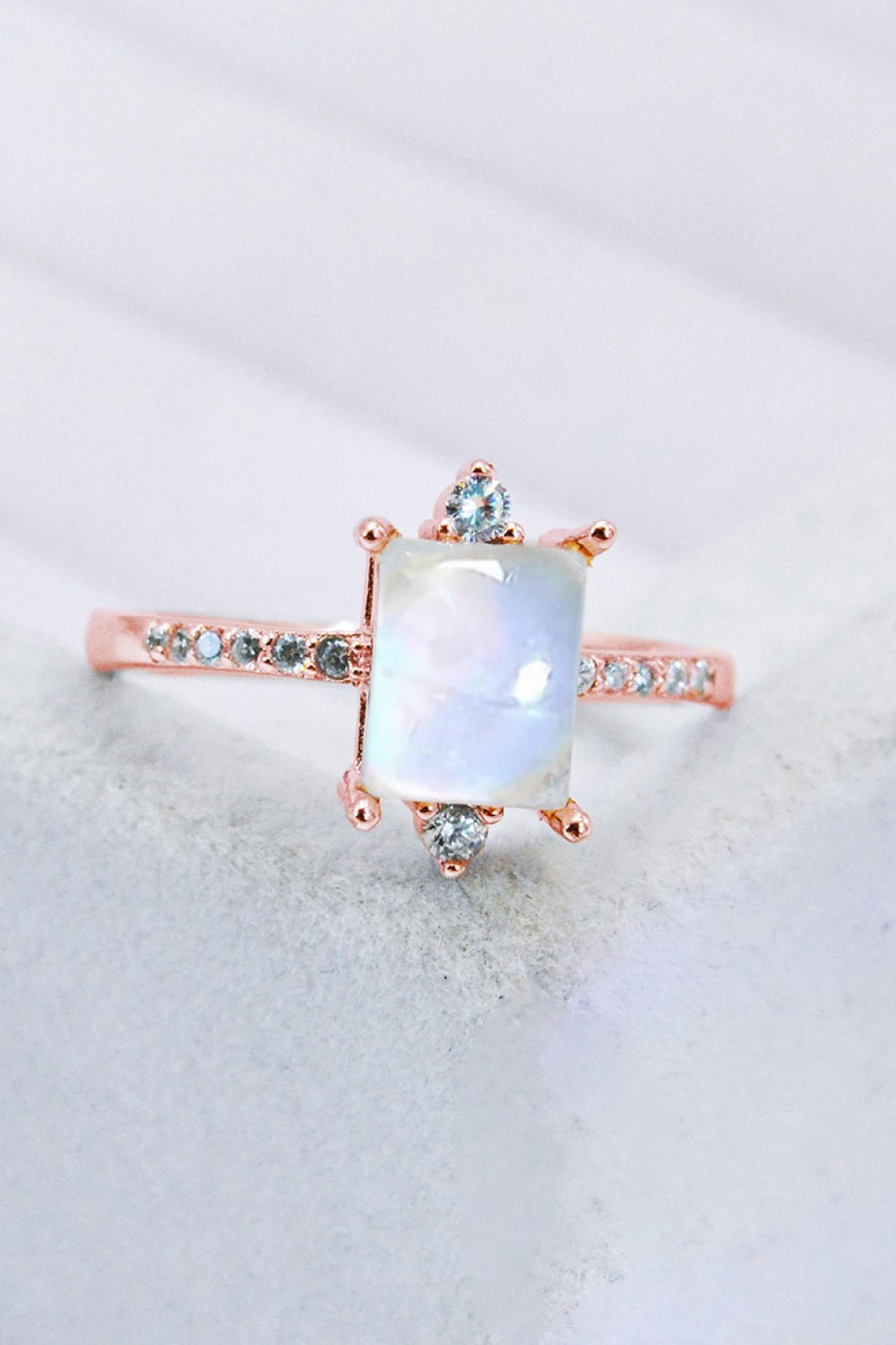 925 Sterling Silver Square Moonstone Ring - Shah S. Sahota