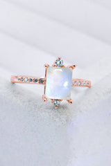 925 Sterling Silver Square Moonstone Ring - Shah S. Sahota