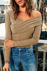 V-Neck Long Sleeve Top - Shah S. Sahota