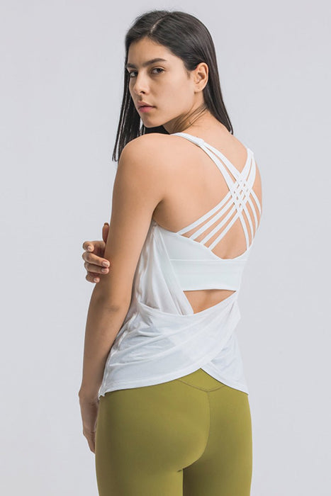 Cross Sports Bra Wrap Tank Top - Shah S. Sahota