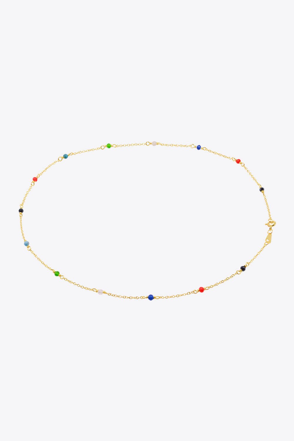 18K Gold-Plated Multicolored Bead Necklace - Shah S. Sahota
