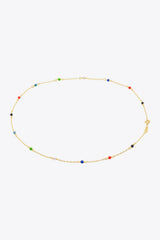 18K Gold-Plated Multicolored Bead Necklace - Shah S. Sahota