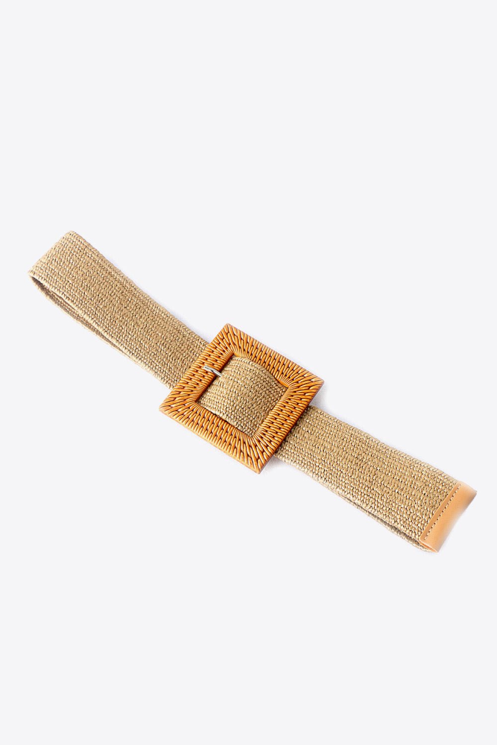 Square Buckle Elastic Braid Belt - Shah S. Sahota