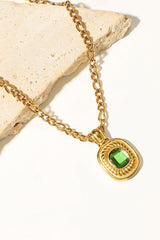 18K Gold Plated Inlaid Rhinestone Pendant Necklace - Shah S. Sahota