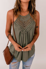 Crochet Lace Detail Tank Top - Shah S. Sahota