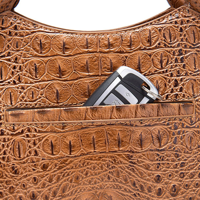 Retro Crocodile Pattern Tote Bag - Shah S. Sahota