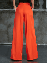 Zip Back Wide Leg Pants - Shah S. Sahota
