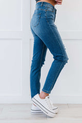 Muselooks High Rise Distressed Skinny Jeans - Shah S. Sahota
