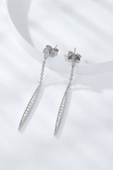 Elegant Moissanite 925 Sterling Silver Drop Earrings - Shah S. Sahota