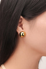 18K Gold Plated Ball Stud Earrings - Shah S. Sahota