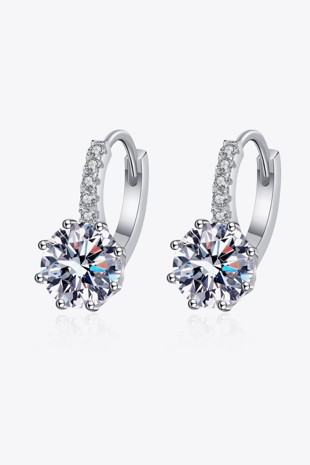 4 Carat Moissanite 925 Sterling Silver Earrings - Shah S. Sahota