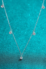 Moissanite Rhodium-Plated Necklace - Shah S. Sahota