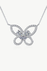 Moissanite Butterfly Pendant Necklace - Shah S. Sahota