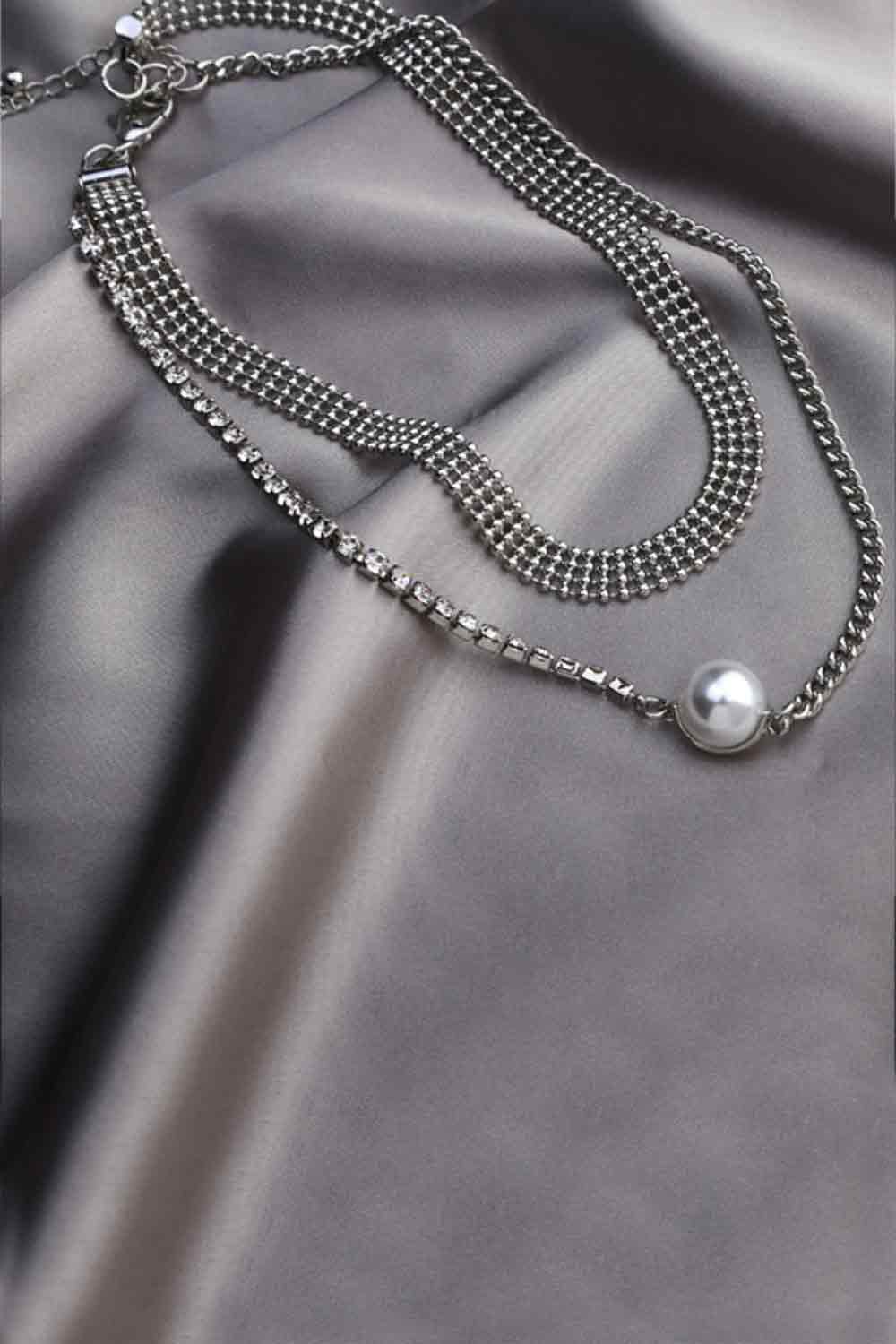 Layered Pearl Copper Necklace - Shah S. Sahota
