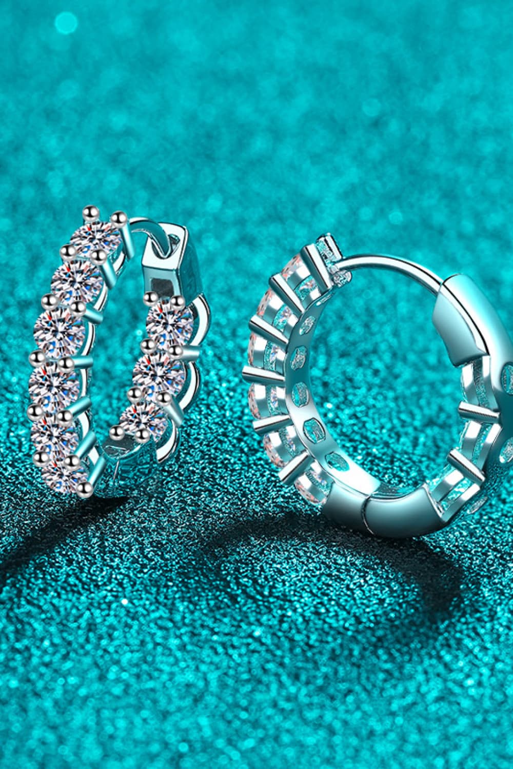 1.8 Carat Moissanite Hoop Earrings - Shah S. Sahota