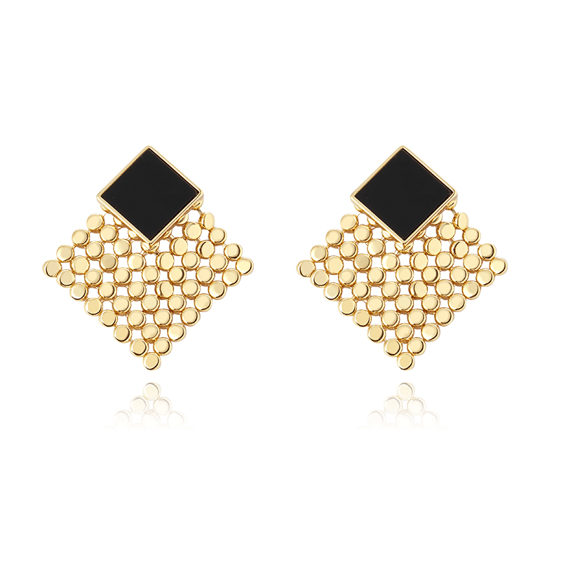 Fashionable Rhombus Decor Drop Earrings - Shah S. Sahota