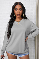 Crew Neck Ribbed Sweatshirt - Shah S. Sahota